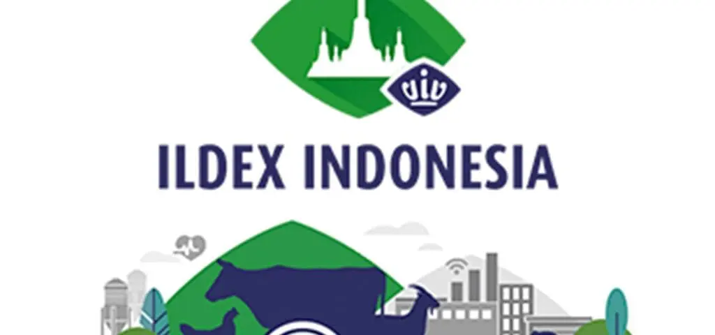 ILDEX Indonesia logo featuring VIV branding and livestock icons for poultry equipment exhibition.