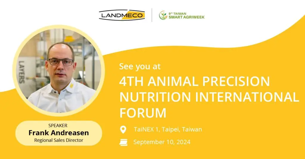 Th Animal Precision Events Cover featuring Frank Andreasen of LANDMECO for the Taiwan Smart Agriweek forum.