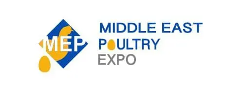 Middle East Poultry Expo (MEP) logo featuring a bird and egg icon for poultry industry events.