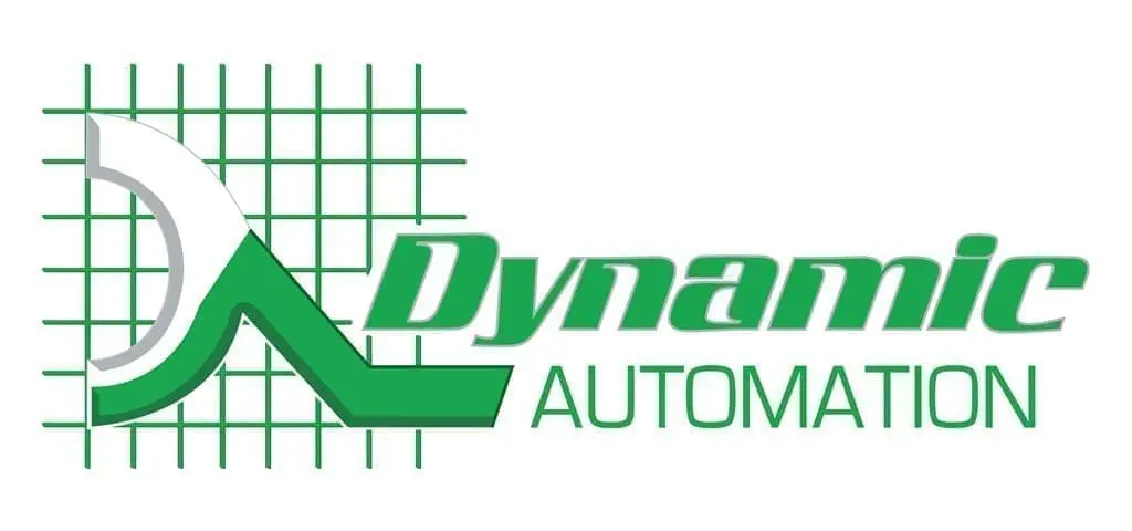 Dynamic Automation logo with a green grid and stylized letters D and A, representing poultry production automation.