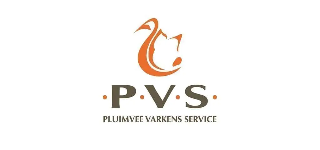 PVS Pluimvee Varkens Service logo for LANDMECO poultry systems, providing professional farm equipment and service.