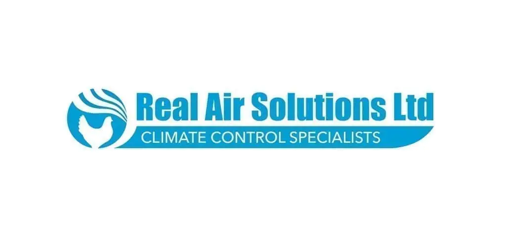 Real Air Solutions Ltd logo featuring a blue chicken icon and Climate Control Specialists tagline.