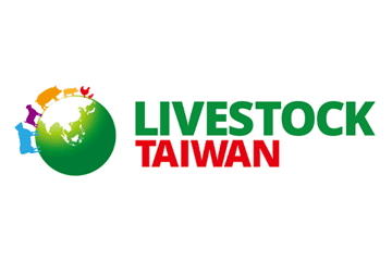 Logo for Livestock Taiwan featuring a green globe with colorful livestock silhouettes and bold text.