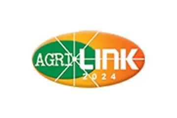 AgriLink 2024 logo for LANDMECO’s poultry equipment exhibition and Scandinavian farming systems.