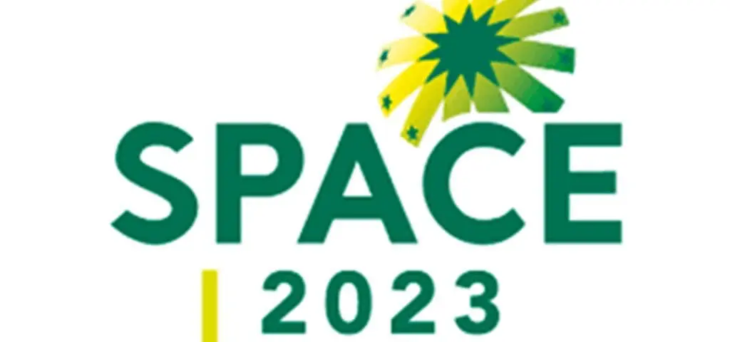 Logo for the SPACE 2023 livestock exhibition, where LANDMECO showcases advanced poultry farming equipment.