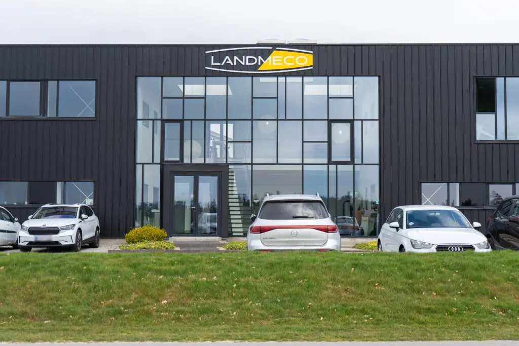 LANDMECO head office in Ølgod, Denmark, leading Scandinavian poultry equipment manufacturer expanding its facilities.