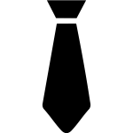 Black necktie icon symbolizing professionalism and social responsibility in LANDMECO's ESG and poultry farming strategy.