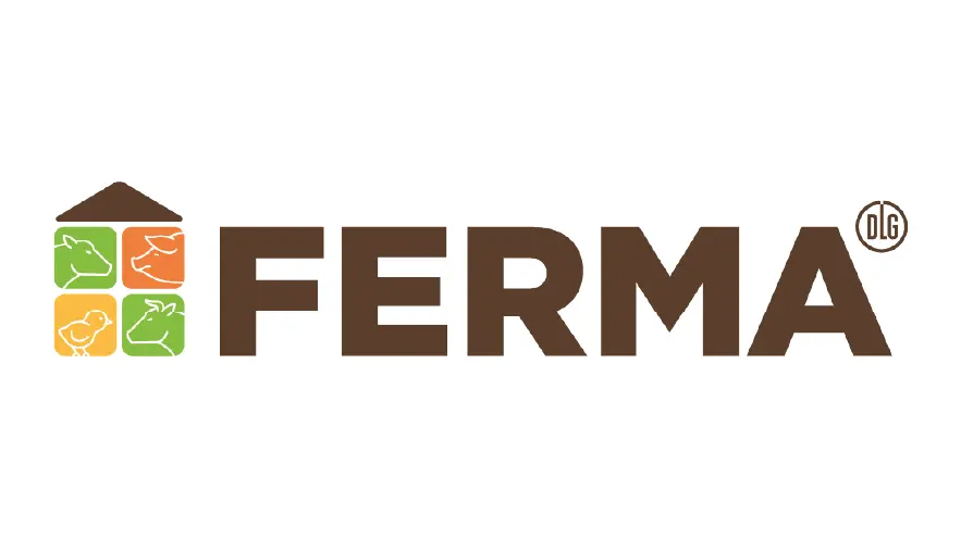 FERMA trade fair logo featuring animal icons and brown typography representing the Polish agricultural exhibition.