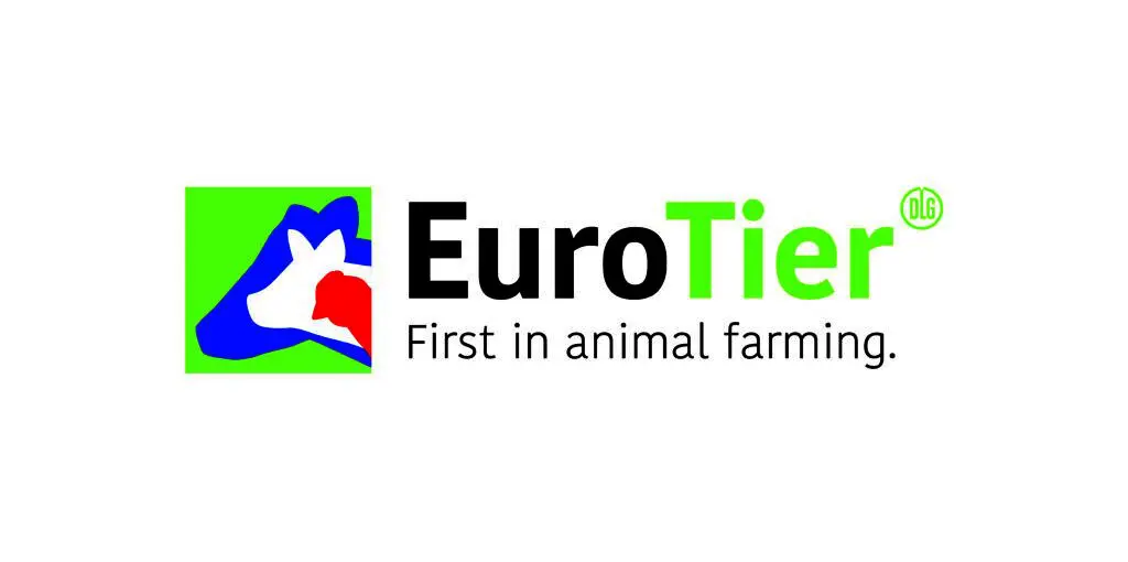 Official EuroTier logo featuring animal silhouettes and the slogan 'First in animal farming.'