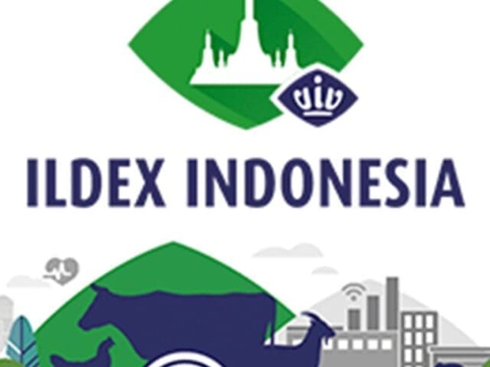 ILDEX Indonesia logo featuring VIV branding and livestock icons for poultry equipment exhibition.