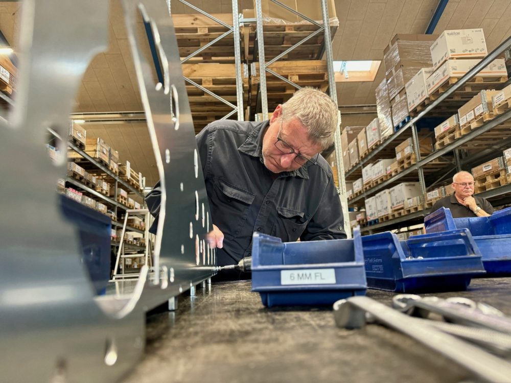 Per Leth Scaled assembling high-quality poultry equipment components at LANDMECO’s facility in Ølgod, Denmark.
