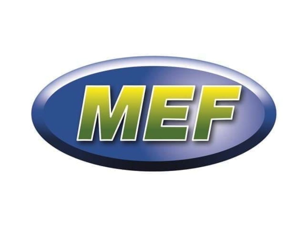 Blue oval logo with yellow-green MEF text, a symbol of LANDMECO's trusted poultry equipment manufacturing.