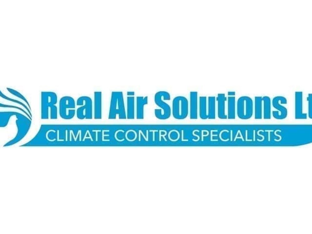Real Air Solutions Ltd logo featuring a blue chicken icon and Climate Control Specialists tagline.