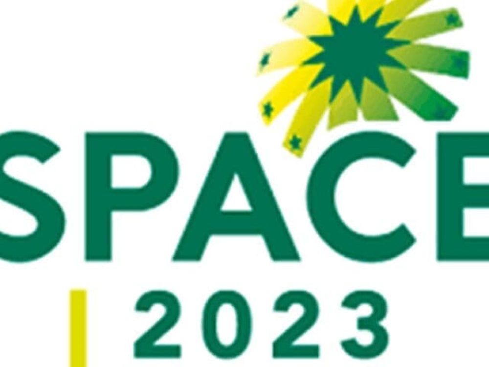 Logo for the SPACE 2023 livestock exhibition, where LANDMECO showcases advanced poultry farming equipment.
